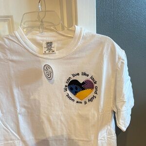 NWT Stewart Avenue Jack & Sally Disney Women’s T-Shirt, white, Sz Small